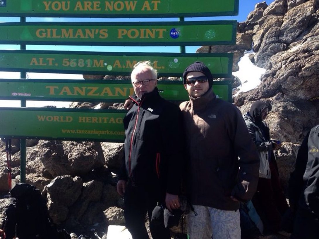 Klaas op Gilman's Point, 5681 meter