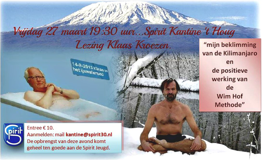 Aankondiging lezing Klaas Kroezen in Spirit Kantine 't Houg