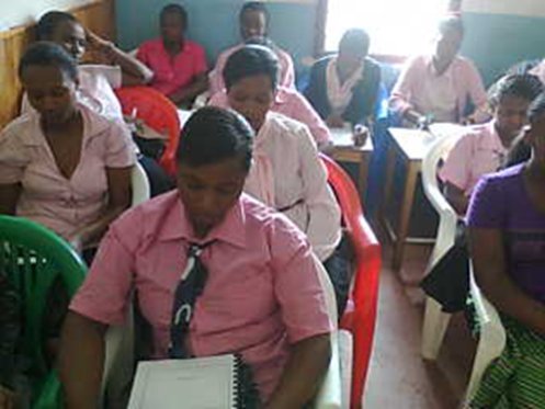 Lilian en haar klasgenoten