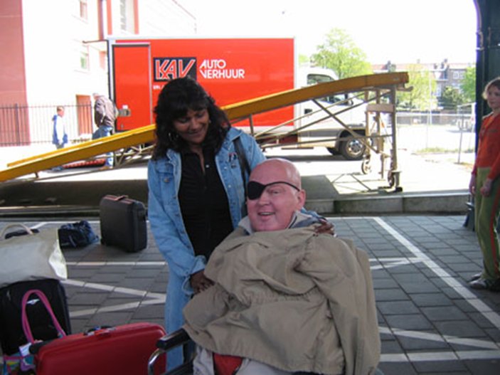 Frans bij vertrek naar Lourdes